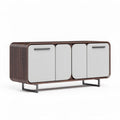 Meuble de rangement contemporain en bois et métal 150 x 45 x 75cm