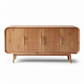 Buffet en bois de bambou avec quatre portes 120 x 40 x 70cm naturel